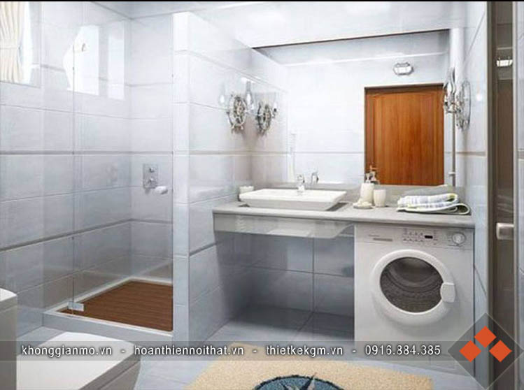 Thiết kế nội thất phòng tắm cho chung cư nhỏ
